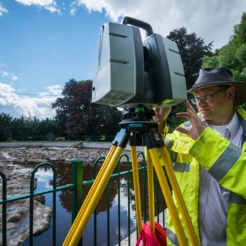 Alan laser scanning outside