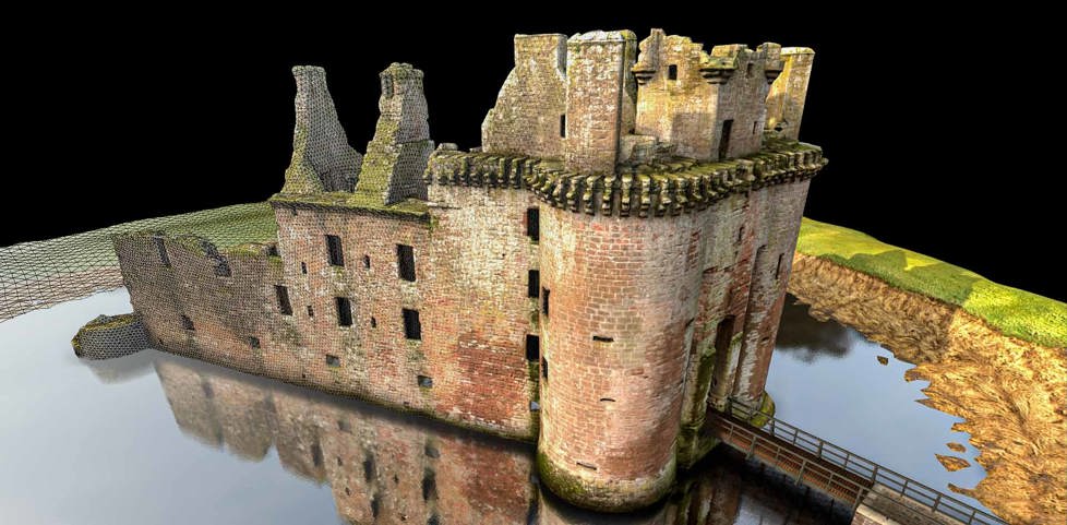A 3D scan of Caerlaverock Castle